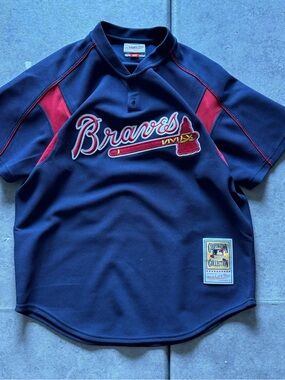 mlb mitchell and ness braves maddux jersey